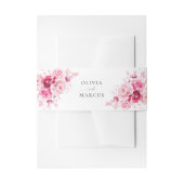 ボホマゼンタホットピンク結婚フローラ 招待状ベリーバンド (正面例)