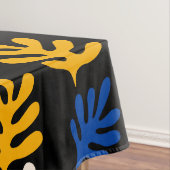 ボホマティスの植物、ブラックピンクブルー   テーブルクロス (インサイチュ)