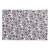 ボホマティス植物形模様ブラックグレー 枕カバー (裏面)