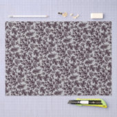 ボホマティス植物形模様ブラックグレー 薄葉紙 (クラフト)