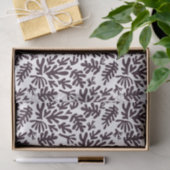 ボホマティス植物形模様ブラックグレー 薄葉紙 (ギフト)