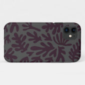ボホマティス植物形模様ブラックグレー Case-Mate iPhoneケース (裏面(横))