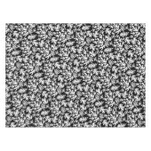 ボホマティス植物形模様白黒 テーブルクロス (正面(横))
