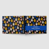 ボホマティッセボタニカルブルーカスタムベビーシャワー ゲストブック (全面)