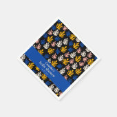 ボホマティッセボタニカルブルーカスタムベビーシャワー スタンダードカクテルナプキン (角)