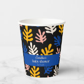 ボホマティッセボタニカルブルーカスタムベビーシャワー 紙コップ (正面)