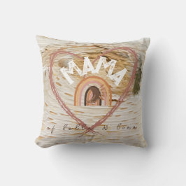 ボホママ文字ムーンフェザーと子供の名前 クッション