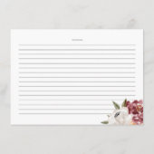 ボホマルサラオータムフラワーズブライダルシャワーレシピ エンクロージャーカード (裏面)