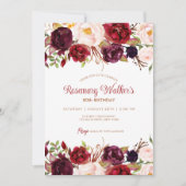 ボホマルサラダーク牡丹フローラ80誕生日 招待状 (正面)