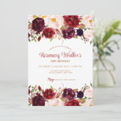 ボホマルサラダーク牡丹フローラ80誕生日 招待状 (スタンド正面)