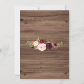 ボホマルサラフローラ〔雄ジカの〕枝角I do BBQ婚約 招待状 (裏面)