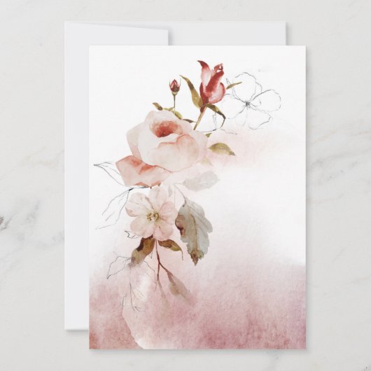 ボホマルサラブルゴーニュフローラウォーター結婚カラー 招待状 (裏面)