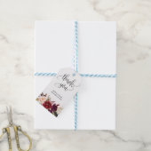 ボホマルサラ・ブルゴーニュ赤面フローラ結婚金ゴールド ギフトタグ (より糸付き)