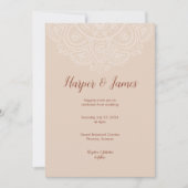 ボホマンダラテラコッタミニマル結婚リスト 招待状 (正面)