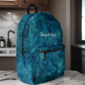 ボホマンダラマーリングティール(緑がかった色)ブルーグリーンモノグラム プリントバックパック