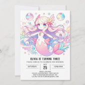 ボホマーメお洒落ード誕生日 招待状 (正面)