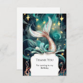 ボホマーメイド誕生日 サンキューカード (正面/裏面)