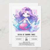 ボホマーメ威厳のあるード誕生日 招待状 (正面/裏面)