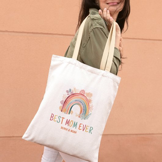 ボホマ最高のマー常に水色レインボー トートバッグ