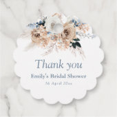 ボホミアンパンパスダスティブルーブライダルシャワー フェイバータグ (裏面)