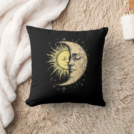 ボホミスティックサンアンドムーンエステティックヴィンテージ クッション (ブランケット)