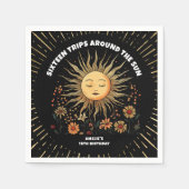 ボホミスティックサン誕生日 スタンダードカクテルナプキン (正面)