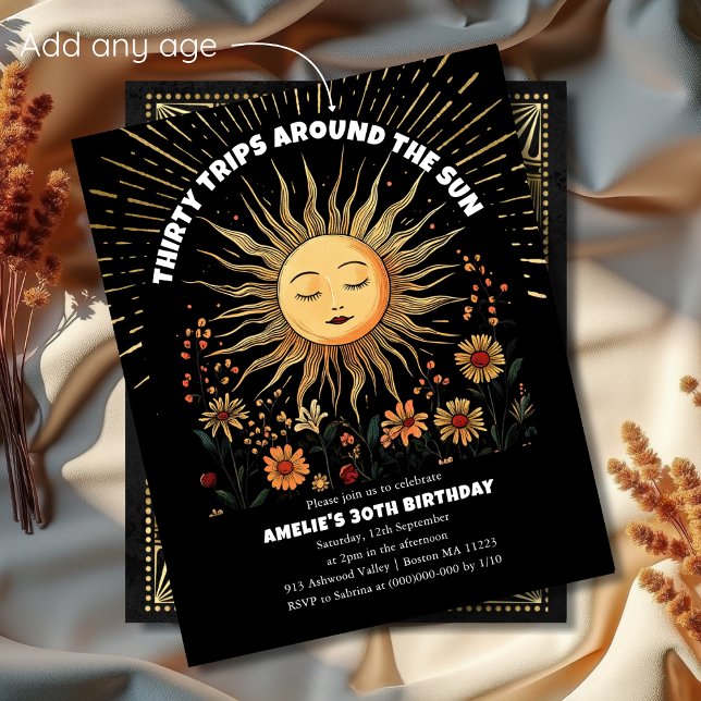 ボホミスティックサン30th誕生日招待状 (クリエイターアップロード済み)
