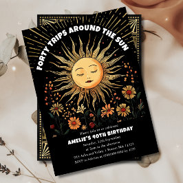 ボホミスティックサン40th誕生日招待状 招待状