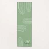 ボホミッドセンチュリーシックモノグラムのレインボー ヨガマット (正面)