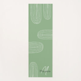 ボホミッドセンチュリーシックモノグラムのレインボー ヨガマット