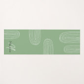 ボホミッドセンチュリーシックモノグラムのレインボー ヨガマット (正面(横))