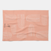 ボホミッドセンチュリーシックレインボーモノグラム キッチンタオル (横)