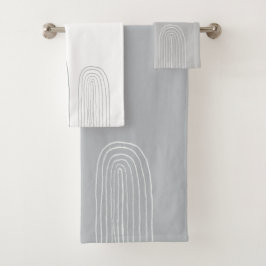ボホミッドセンチュリーシックレインボー バスタオルセット