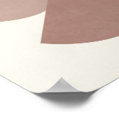 ボホミッドセンチュリーソフトピンクとベージュ ポスター (角)