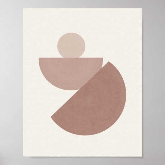 ボホミッドセンチュリーソフトピンクとベージュ ポスター (正面)