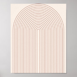 ボホミッドセンチュリーモダンヴィンテージラインレインボー5 ポスター