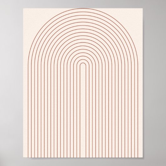 ボホミッドセンチュリーモダンヴィンテージラインレインボー5 ポスター (正面)