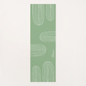 ボホミッパーソナライズされたドセンチュリーシックなレインボー ヨガマット (正面)