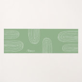 ボホミッパーソナライズされたドセンチュリーシックなレインボー ヨガマット (正面(横))