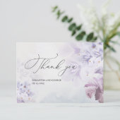 ボホミニマリストソフトパステルパープル披露宴 エンクロージャーカード (スタンド正面)