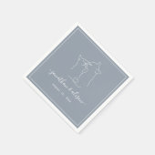 ボホミニマリストダスティブルーキャット結婚婚約 スタンダードカクテルナプキン (角)