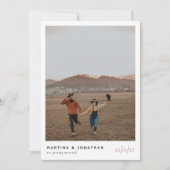 ボホミニマリストテラコッタシンプル写真結婚の写真 招待状 (正面)