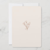 ボホミニマリストテラコッタ結婚式招待状 招待状 (裏面)