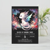 ボホミニマリストドラゴン誕生日 招待状 (スタンド正面)