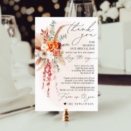 ボホミニマリストナプキンサンキューカード メニュー