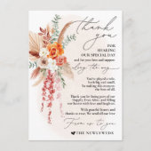 ボホミニマリストナプキンサンキューカード メニュー (正面)