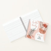 ボホミニマリストハローベビーシャワー赤面ゲストブック ノートブック (内部)