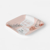 ボホミニマリストハローベビーシャワー赤面 ペーパープレート (傾斜あり)