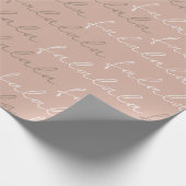 ボホミニマリストファララピンクラッピング紙シート ラッピングペーパー (角)