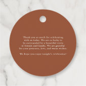 ボホミニマリストブーケテラコッタサンキュー フェイバータグ (裏面)